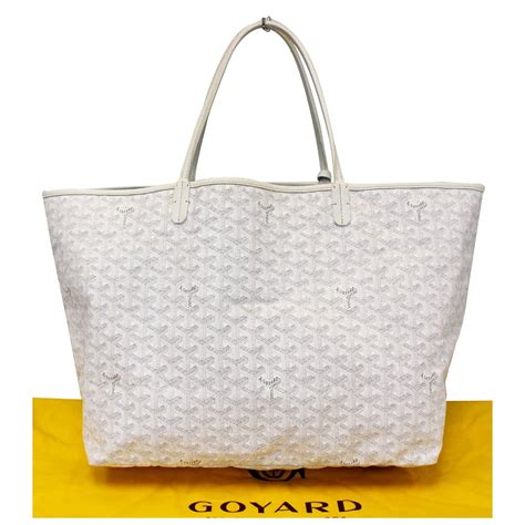 goyard white tote|authentic Goyard tote.